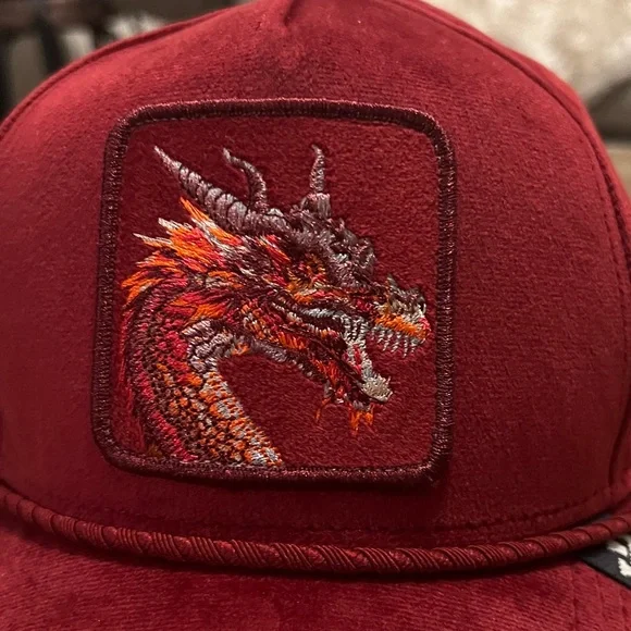DRAGON - Royalty Goorin Bros Burgundy Cap / limited edition/ velvet NWOT - Picture 2 of 8